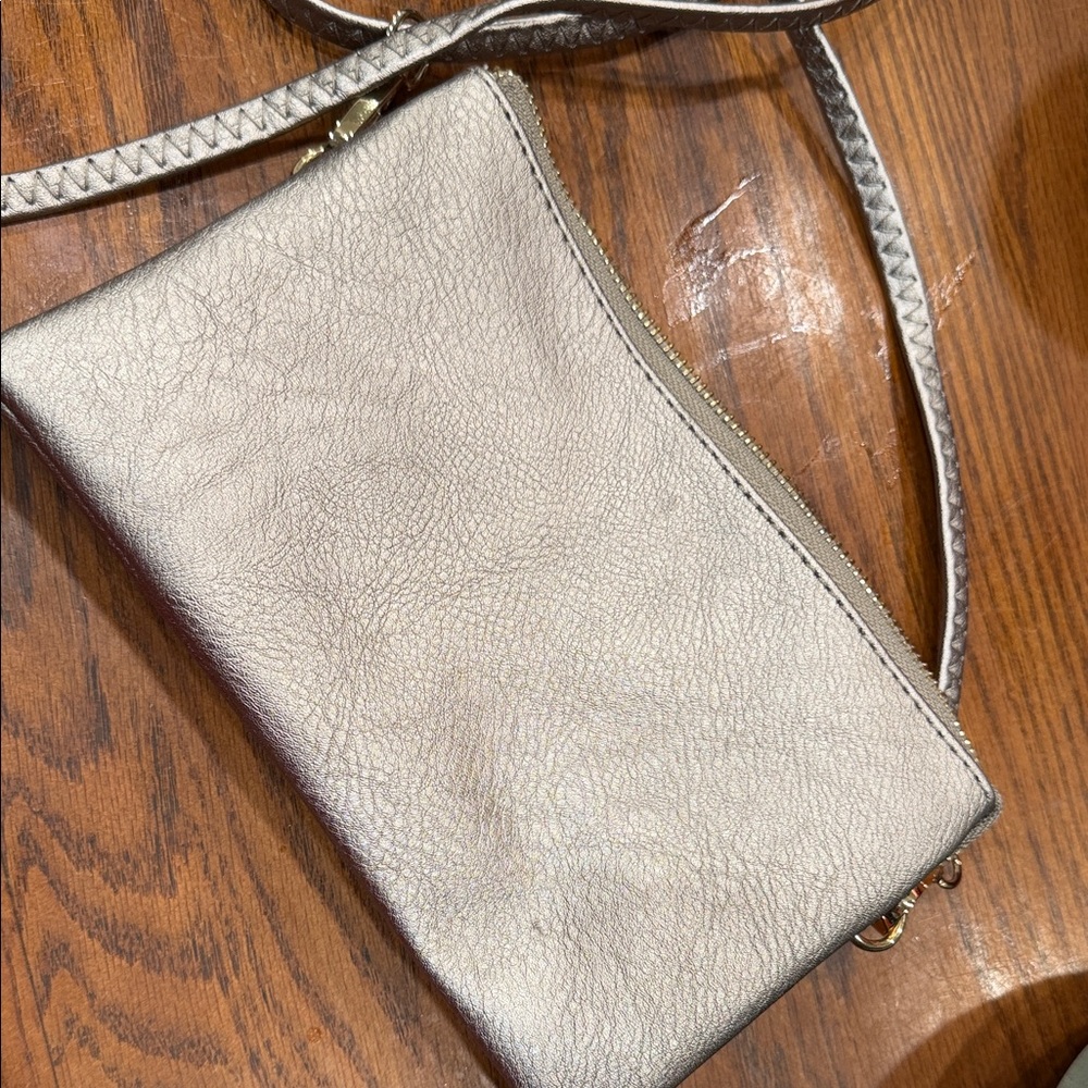 Chic Silver Wristlet Clutch